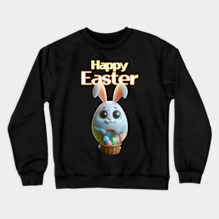 Bunny Chick In Easter Day Crewneck Sweatshirt